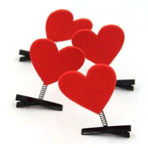 Beautiful 4pcs Heart Decor Hair Clip
